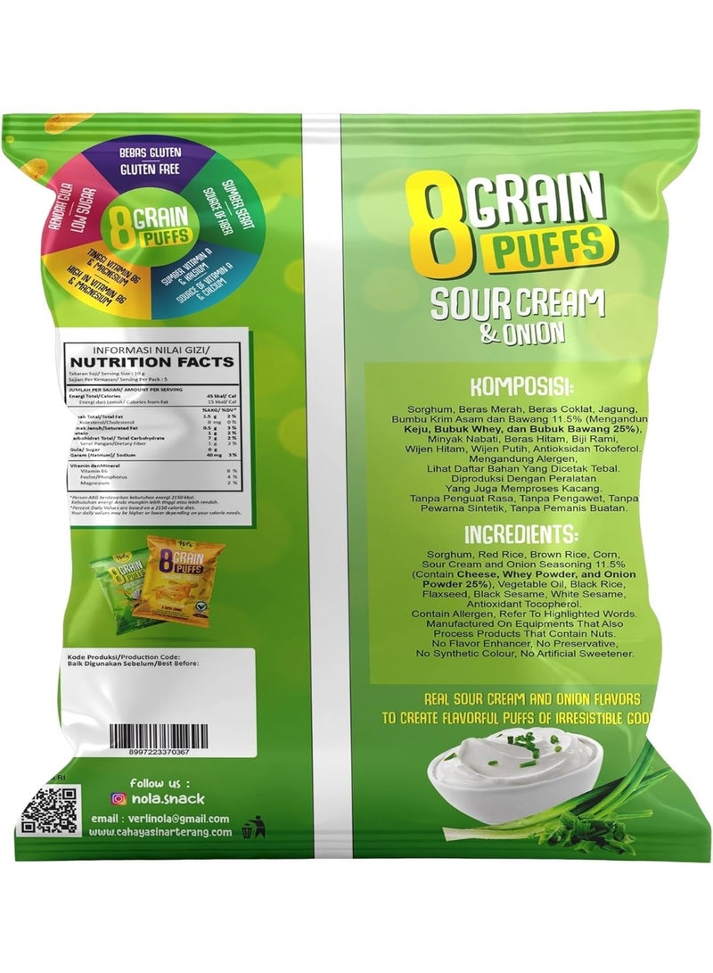 Nola - Gluten Free Puffs with Grains & Sour Cream & Onion 50G - Image 4